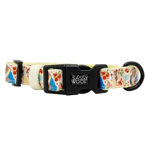 Sassy Woof Hundehalsband Disney's Belle - L, verstellbar, langlebig, bequem und stilvoll, Haustierzubehör für große Hunde von Sassy Woof