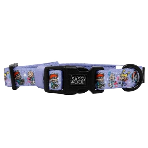 Sassy Woof Hundehalsband Nickelodeon Rugrats™ S, verstellbar, langlebig, bequem und stilvoll, Haustierzubehör für kleine Hunde von Sassy Woof