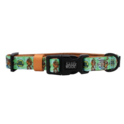 Sassy Woof Hundehalsband Scooby-Doo™ - L, verstellbar, langlebig, bequem und stilvoll, Haustierzubehör für große Hunde von Sassy Woof