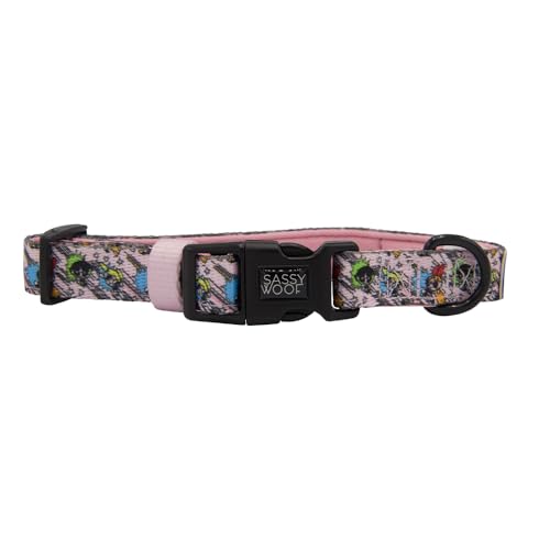 Sassy Woof The Powerpuff Girls™ (Pink) - L, Hundehalsband, verstellbar, langlebig, bequem und stilvoll, Haustierzubehör für große Hunde von Sassy Woof