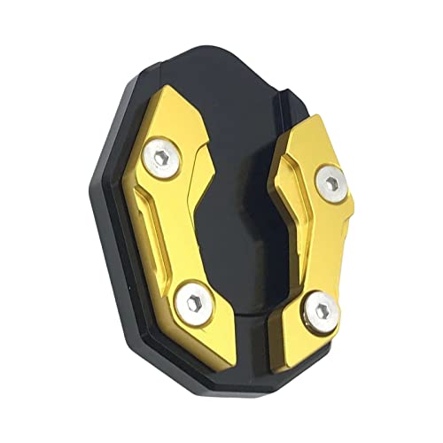 Saterkali Kickstand Extension Pad Exquisites Arbeitskunstdekoration fade-resistenter Motorrad-Fuß-Stand-Ständer-Verlängerungskissen, die mit Xmax300 NAMX155 MT15 kompatibel ist Golden von Saterkali