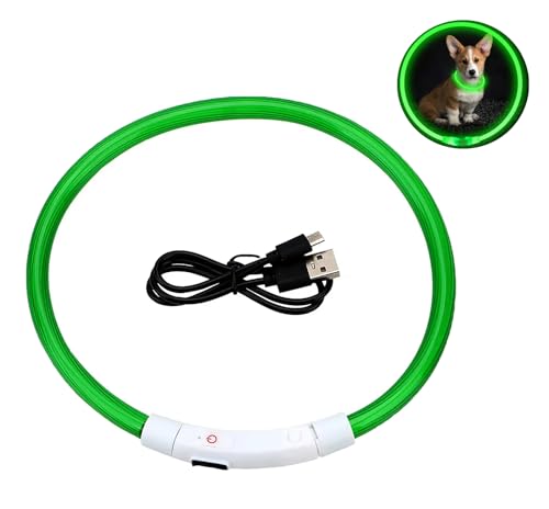 LED Leuchthalsband Hund Leuchthalsband für Hund USB Aufladbar Leuchtendes Hundehalsband Wasserdicht mit 3 Beleuchtungsmodi Halsband Hund mit Einstellbarer Länge für Kleine Große Katze von Sathychanpy