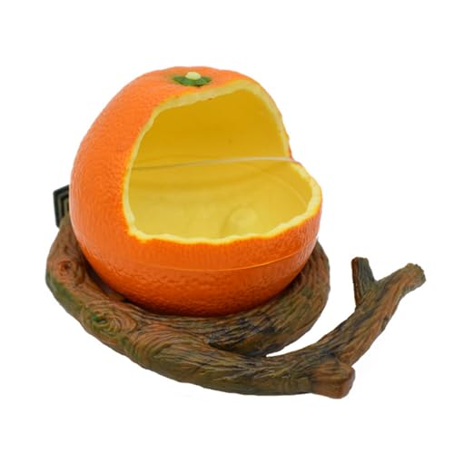 Satiskid Plastik Vogelnäpfe/Vogelfutternapf/Vogelwassernapf/Vogelkäfig-Futterspender Käfigzubehör für Wellensittiche Kanarienvögel Nymphensittiche Finken (Orange Mandarine) von Satiskid