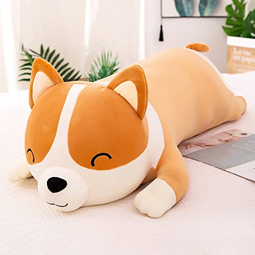 Sausudols Corgi Plüsch Spielzeug 120Cm Weiche Und Niedliche Corgi Gefüllte Plüschtiere Hund Geschenk Für Geburtstag Weihnachten Valentinstag Gelb von Sausudols