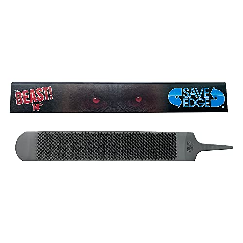 Save Edge Hufraspel Beast 14 Zoll mit Griff zur professionellen Bearbeitung von Pferdehufen, 350mm lang von napz