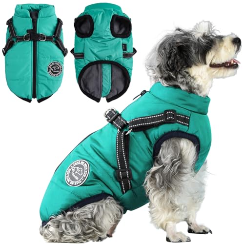 Savlot Hundejacke Winterweste Jacken Hundemantel Hundepullover Haustier Skifahren Kostüm Ärmellose Baumwolle Gepolsterte Weste Mit Brustgurt Gurt von Savlot