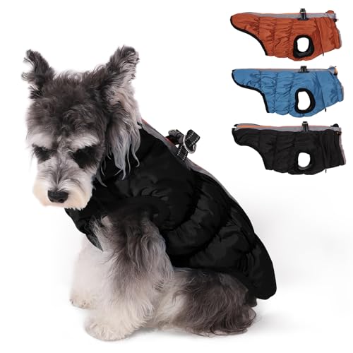 Savlot Warmer Hundemantel Wasserfest Hundejacke Hunde-Wintermantel mit D-Ring Hundekleidung Haustier-Hundebekleidung, Gemütliche Schneejacke Weste für kleine, Mittelgroße und Große Hunde von Savlot