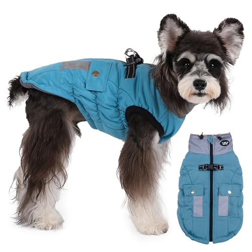 Savlot Wasserdichter Hundemantel Winter Warme Jacke, Hundejacken für kleine Mittel Große Hunde, Hundepullover, Winddichte Wintermantel Hund mit reflektierender Tasche und Reißverschluss 3XL von Savlot