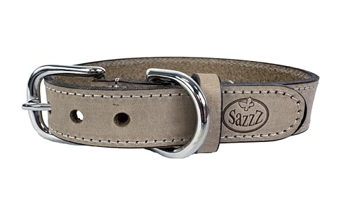 Sazzz Halsband für Hund Nomad Vintage Leder beige von Sazzz