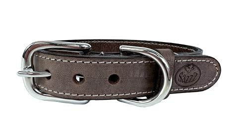 Sazzz Halsband für Hund Nomad Vintage Leder braun von Sazzz