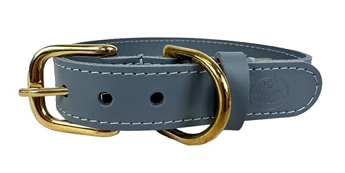 Sazzz Halsband voor Hond Braveheart Classic leer lichtblauw 37-45x3 cm von Sazzz