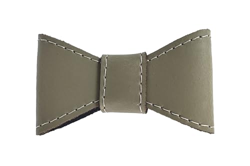 Sazzz vlinderstrik Glamper Classic leer Taupe M voor Halsband 2 cm von Sazzz