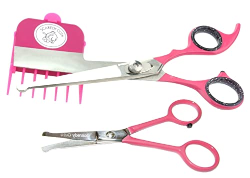 Scaredy Cut Silent Clipper mit Kleiner Schere, Pink von Scaredy Cut