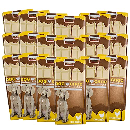 Dog Choc Hundeleckerli - Hundeschokolade mit Huhn - mit speziellen Rezepturen nur für Hunde - 18x 100g von Schecker