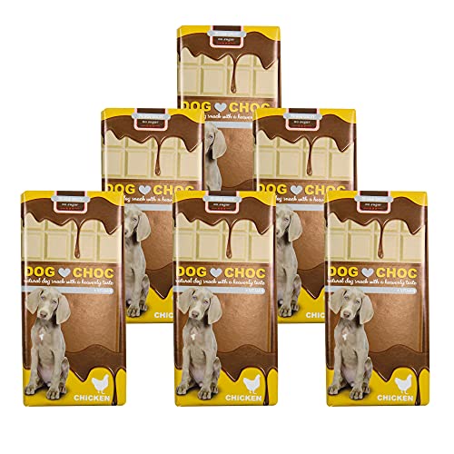 Dog Choc Hundeleckerli - Hundeschokolade mit Huhn - mit speziellen Rezepturen nur für Hunde - 6 x 100g von Schecker