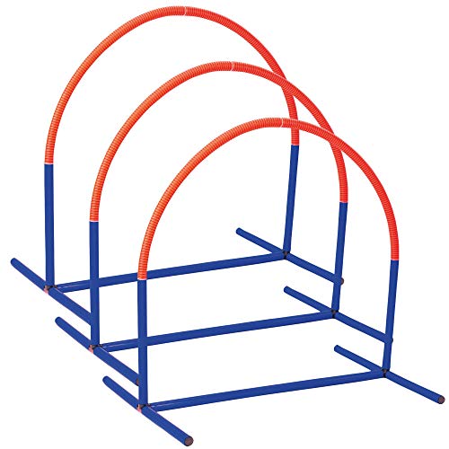 Hoopers Hunde Agility Bogen 3 Stück ca. 100x90 cm (BxH) aus wetterfestem Kunststoff von Schecker