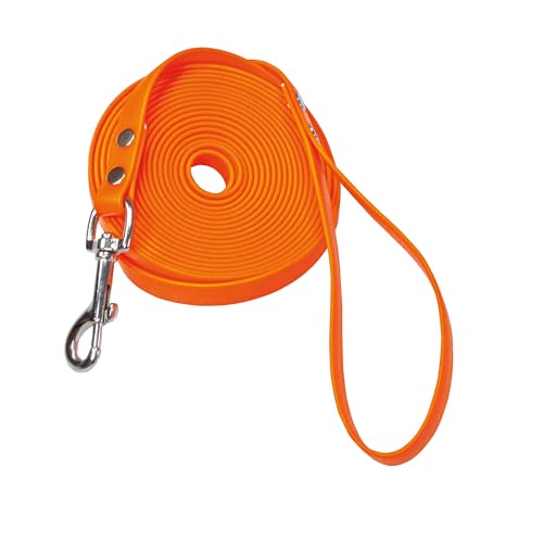 Original Biothane® Schleppleine orange mit Handschlaufe Länge: 10 m / 13 mm Neon Farben von Schecker