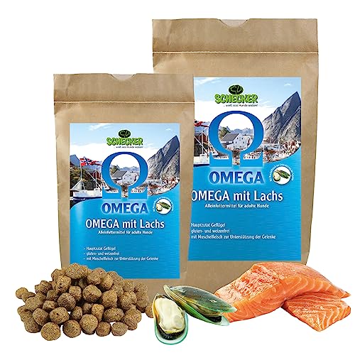 Schecker Trockenfutter - OMEGA mit Lachs - 2x12 kg - Hundefutter - glutenfrei - weizenfrei - 24 kg von Schecker