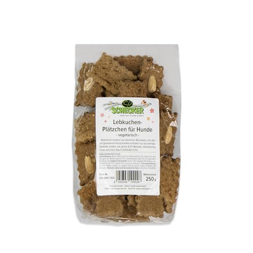 Schecker Hundekekse - Lebkuchen Plätzchen für Hunde - 250g - vegetarisch - aus Deutscher Manufaktur. von Schecker