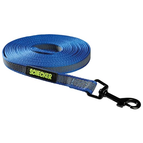 Schecker Hundeleinen - gummierte Schleppleine in 4 Farben - 5 Meter / 15 mm - wasserabweisend - schnelltrocknend - Super-Grip von Schecker