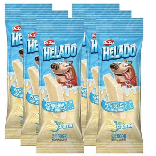 Schecker Hundesnack - HELADO Hunde Kau EIS - Sahnecreme Geschmack - 30 Minuten kühlen oder einfrieren - fertig! - Hundeeis 6 Stück von Schecker