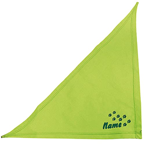 Schecker Kiwi 35 cm Besticktes Halstuch mit Pfoten - Pfotenspur und Hundename –hochwertig –waschbar - individuelles Geschenk für Ihren Hund von Schecker