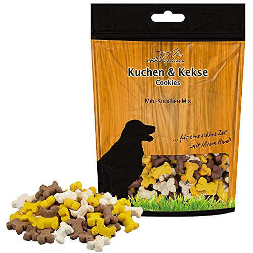 Schecker Hundeleckerli - Mini Knochen Mix - 2 kg - fettarm - schön klein -knusprig - Vanille Aroma von Schecker