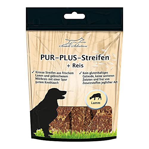 Schecker Pur-Plus-Streifen Lamm mit Reis 12 x 100g Mehrpack von Schecker