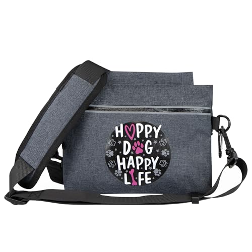 Schecker Trainingstasche Multi mit Happy Dog Happy Life - Herausnehmbarer Innenbeutel für Leckerli von Schecker