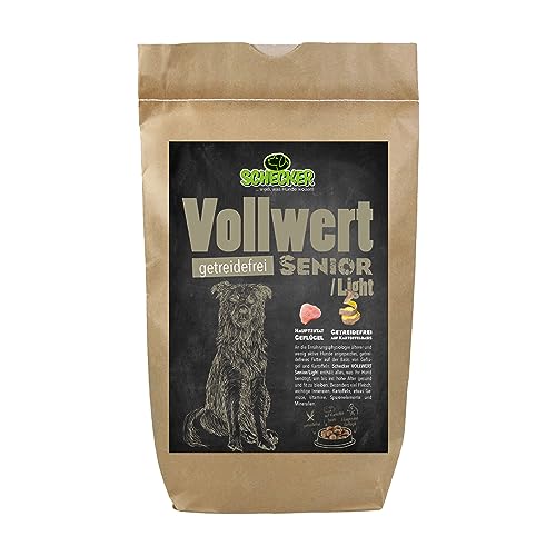 Schecker Trockenfutter - VOLLWERT Senior Geflügel - Light - getreidefrei - keine Konservierungsstoffe - 12 kg - Hundefutter von Schecker