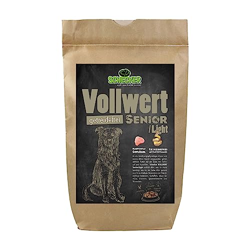 Schecker Trockenfutter - VOLLWERT Senior - Light - getreidefrei - Keine Konservierungsstoffe - Hundefutter - 6 kg von Schecker