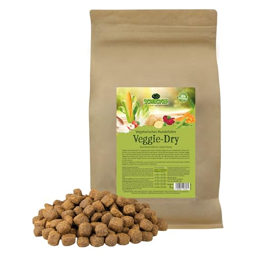 Schecker Trockenfutter für Hunde - Veggie Dry - vegetarisches Hundefutter - ideal für alle Fleisch Allergiker - 3 kg von Schecker