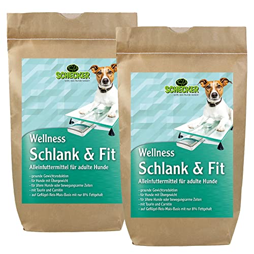 Schecker Trockenfutter - Wellness Schlank und Fit Huhn - Geflügel - 2 x 12 kg = 24 kg von Schecker