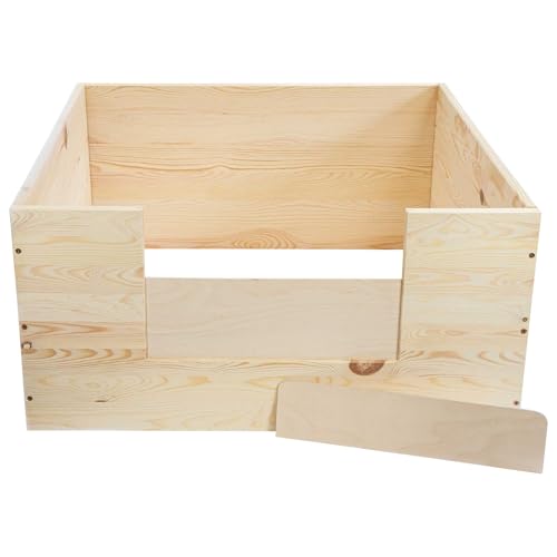 Schecker Welpen - Wurfkiste - Wurfbox - Welpenbox aus hochwertigem Naturholz - 100 x 100 x 38,5 cm von Schecker