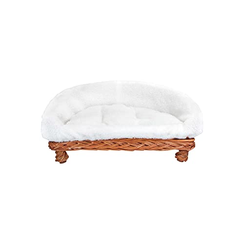 Weidenkorbsofa Weidenkorb Sofa 60 cm Das Hundesofa aus Rattan hat einen waschbaren Kuschel Bezug EIN Hundesofa Nicht nur für Hunde auch Katzen benutzen es gerne von Schecker