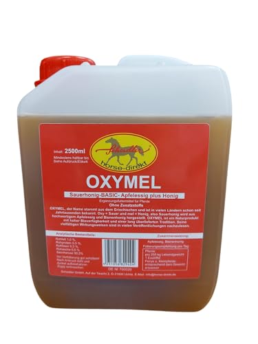 Scheidler horse-direkt Oxymel-Basic -Sauerhonig- für Pferde 2500ml – Natürlicher Booster zur allgemeinen Stärkung- aus echtem Bienenhonig und Apfelessig – Hohe Bioverfügbarkeit – von Scheidler horse-direkt