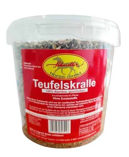 Scheidler horse-direkt Teufelskralle geschnitten 1,5 kg Eimer für Pferde 100% aus der namibischen Teufelskralle Pulver ohne Zusätze, Freude an der Bewegung von Scheidler horse-direkt