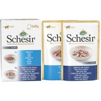 Schesir Adult Thunfisch & Thunfisch mit Wolfsbarsch 6 x 85 g von Schesir