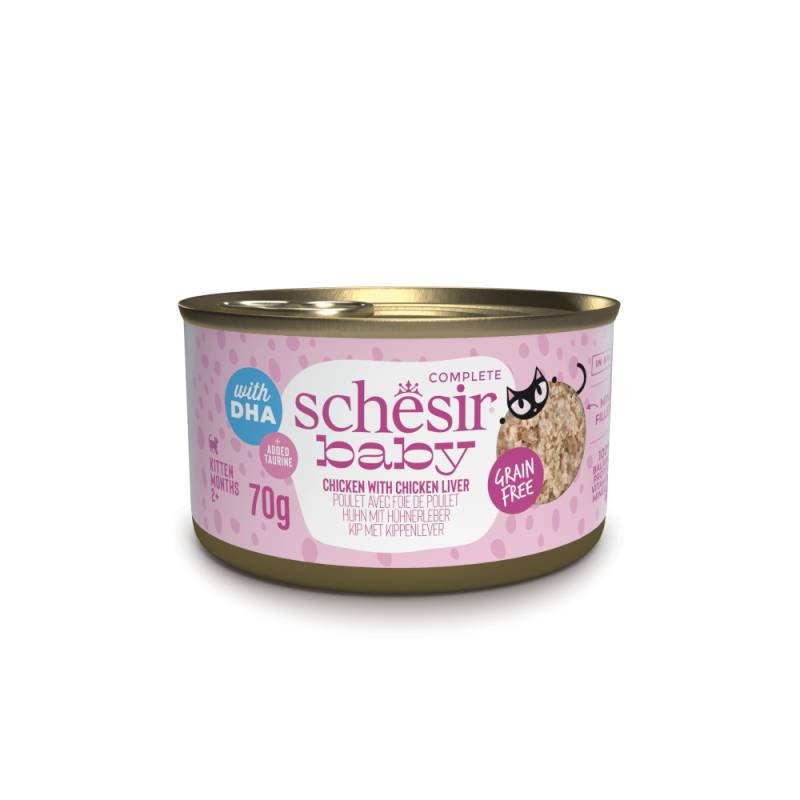 Schesir Baby 12 x 70 g - Huhn & Hühnerleber von Schesir