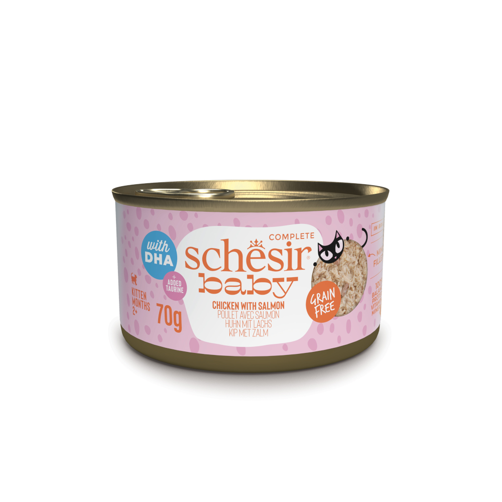 Schesir Baby 12 x 70 g - Huhn & Lachs von Schesir