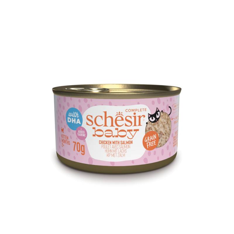 Schesir Baby 12 x 70 g - Huhn & Lachs von Schesir