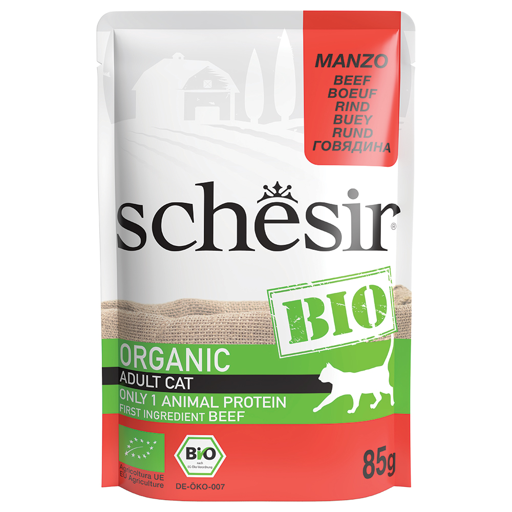 Schesir Bio Pouch 8 x 85 g - Bio-Rind von Schesir