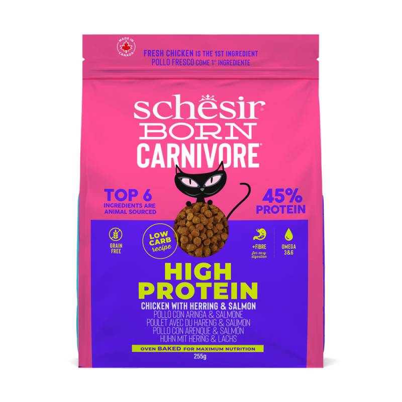 Schesir Born Carnivore High Protein Huhn mit Hering & Lachs - 255 g von Schesir