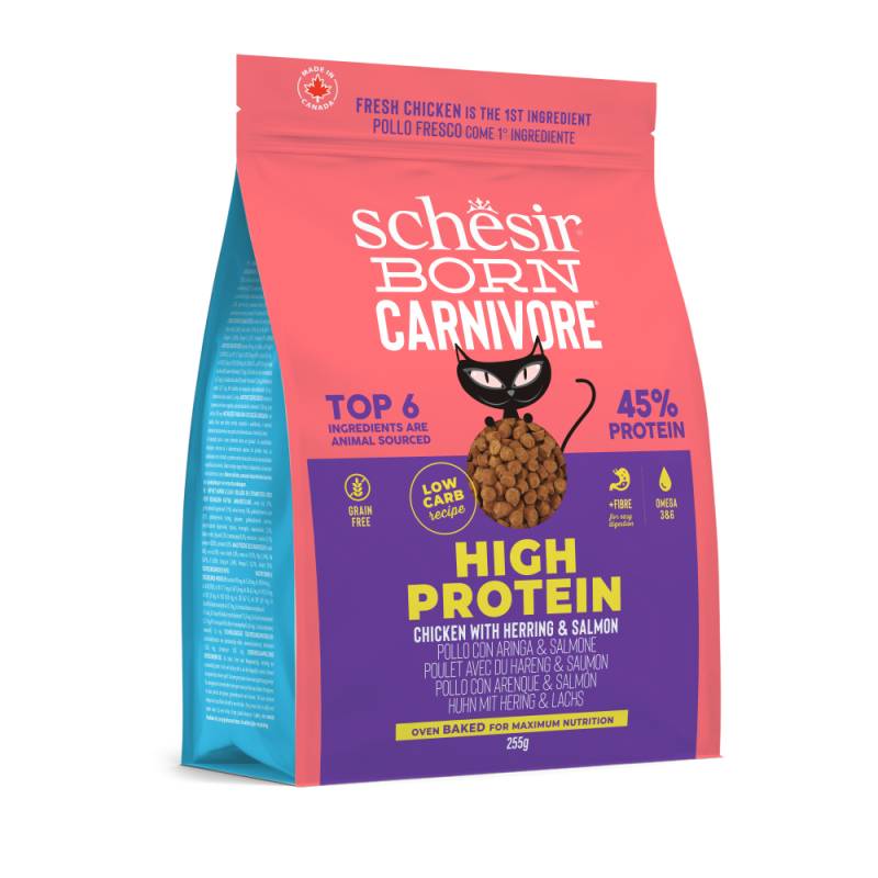 Schesir Born Carnivore High Protein Huhn mit Hering & Lachs - Sparpaket: 4 x 255 g von Schesir