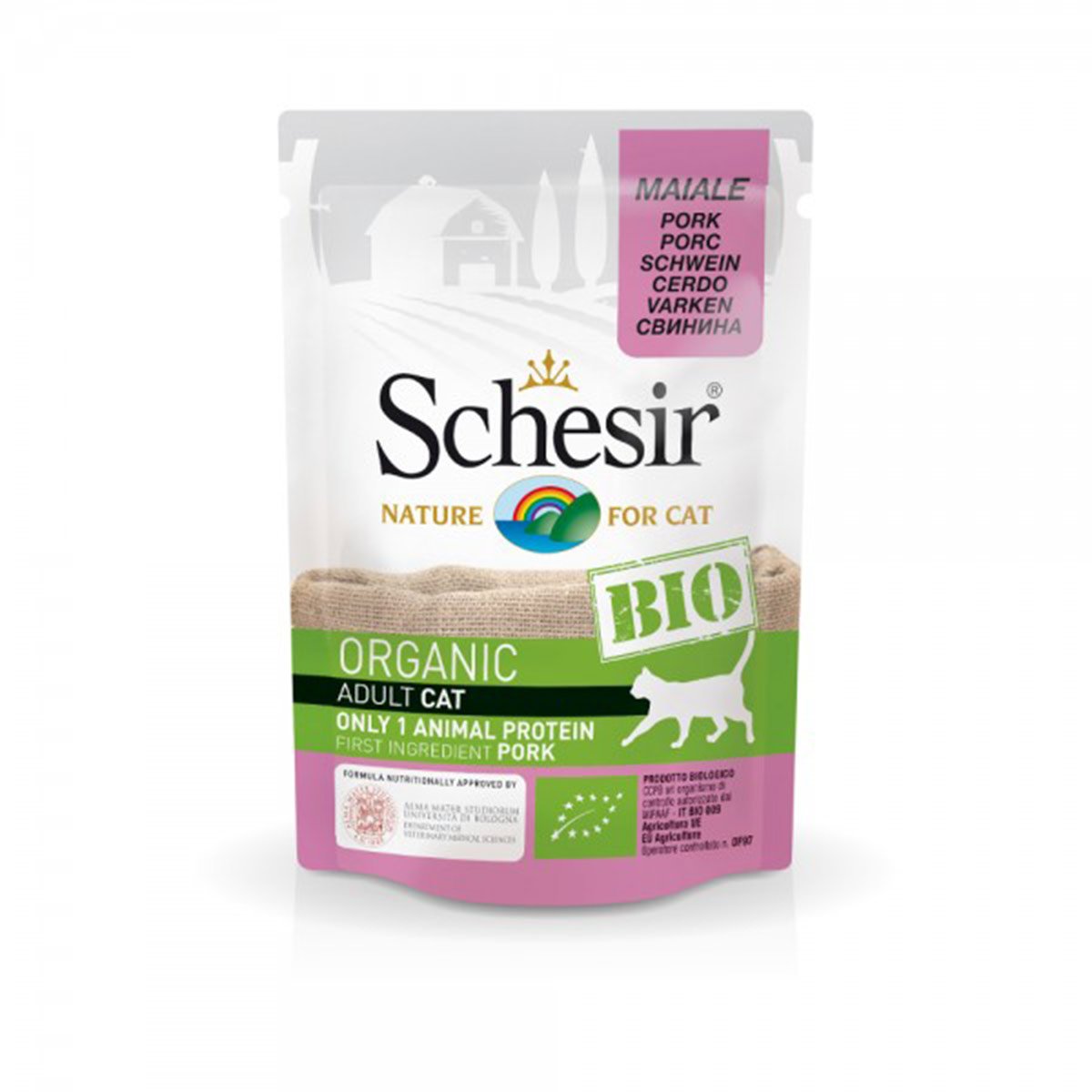 Schesir Cat Bio Schwein 16x85g von Schesir