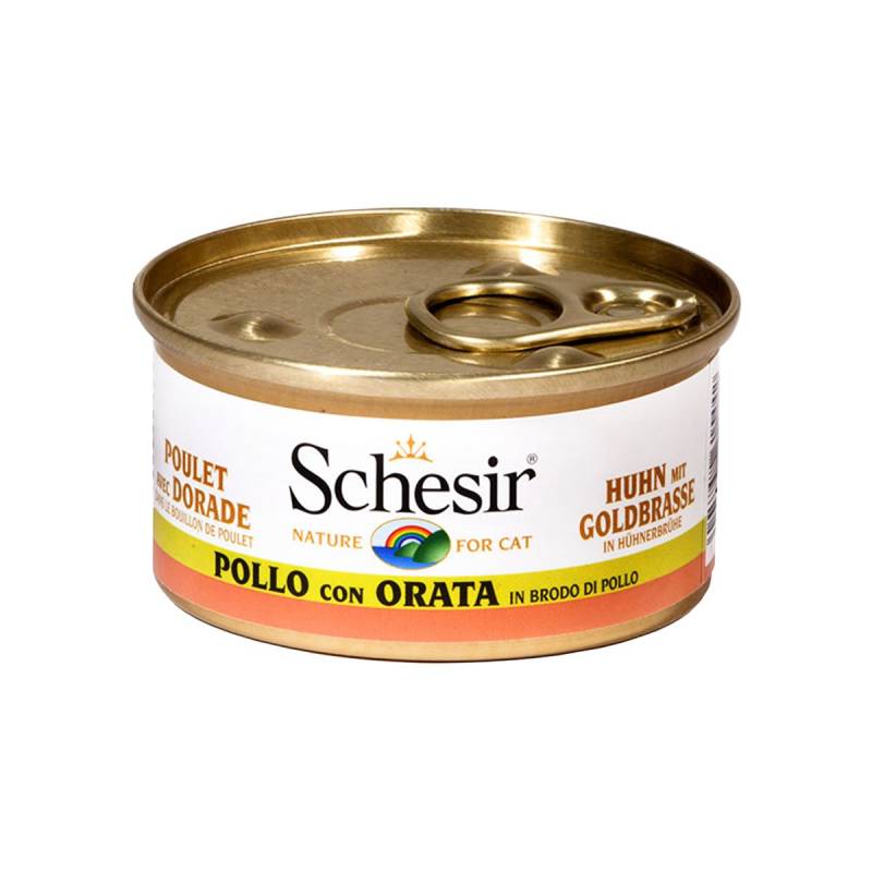 Schesir Cat Brühe Huhn & Goldbrasse 24x70g von Schesir