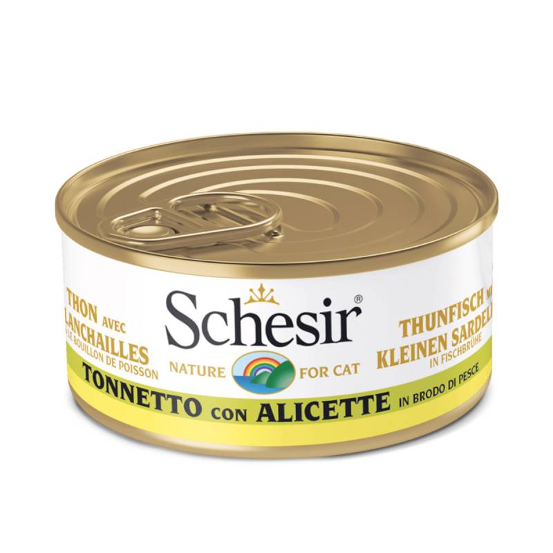 Schesir Cat Brühe Thunfisch & Sardellen 24x70g von Schesir