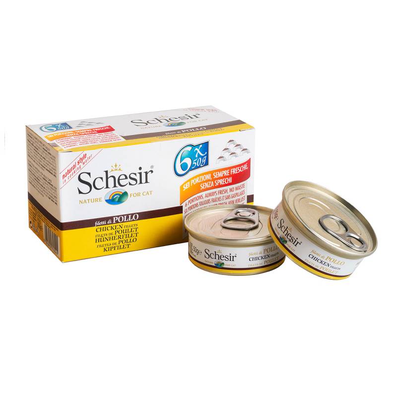 Schesir Cat Huhn mit Reis naturell Multipack 6x50g von Schesir