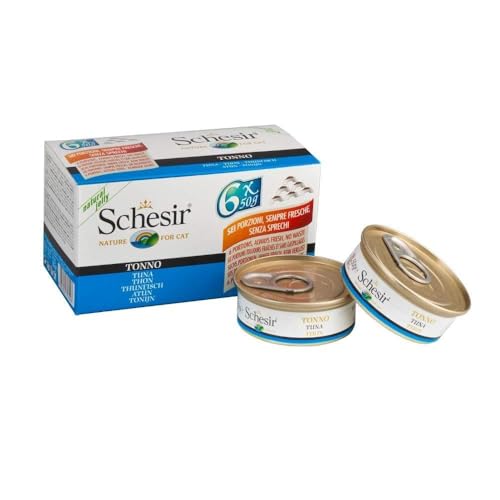 Schesir Cat Jelly Thunfisch, Katzenfutter nass in Gelee, 8 x 6 Dosen x 50 g von Schesir