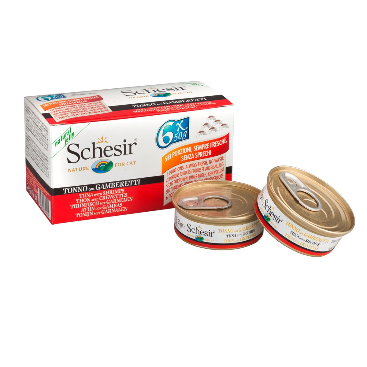 Schesir Cat Thunfisch mit Garnelen Multipack 6x50g von Schesir